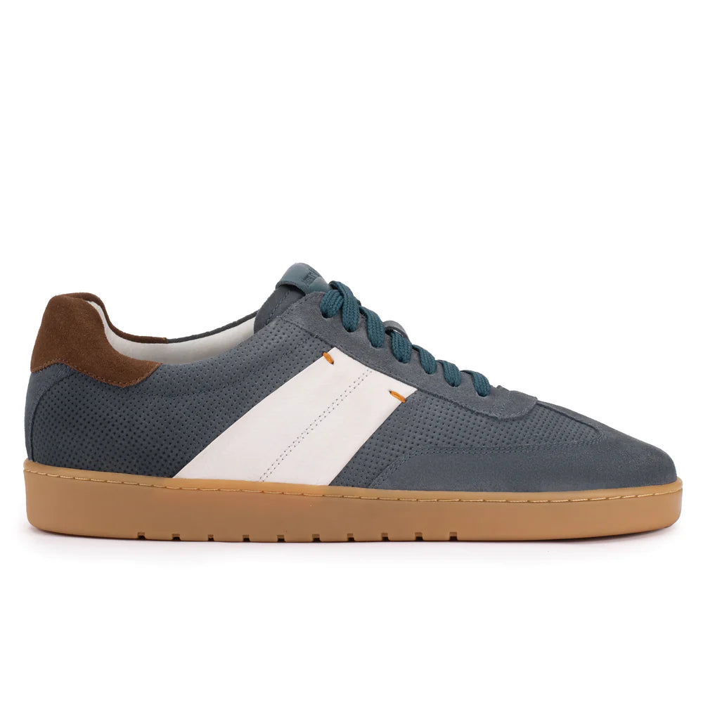 Denim blue suede sneakers