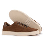 Cognac colored suede sneakers
