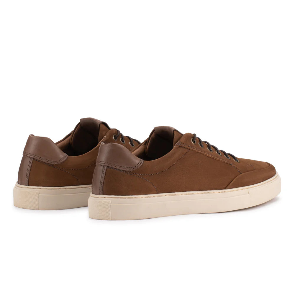 Cognac colored suede sneakers