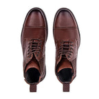 Dark chocolate lace up chelsea boot