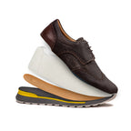 Retro frosted tobacco colored wingtip brogues