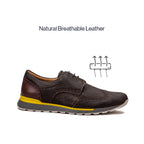 Retro frosted tobacco colored wingtip brogues