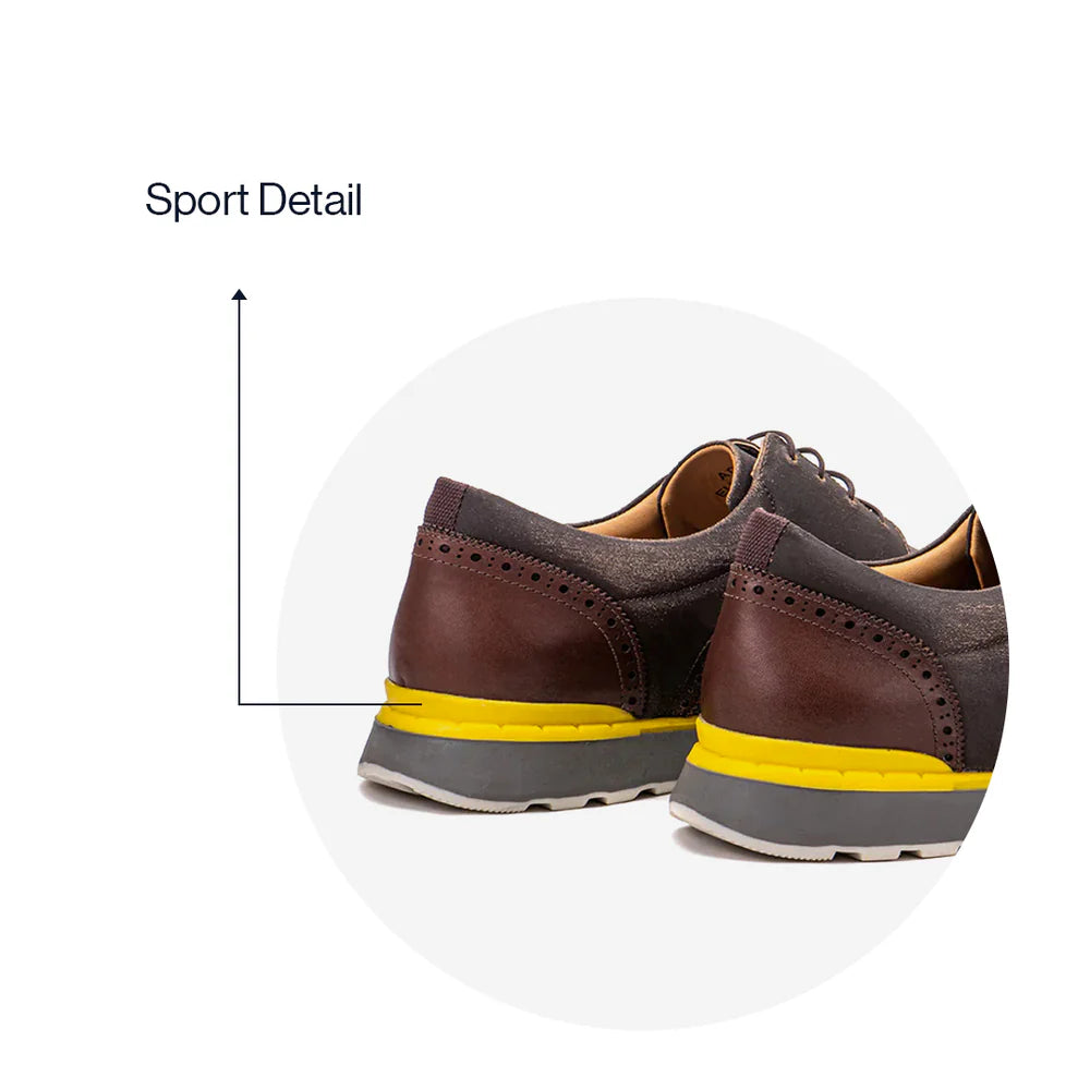 Retro frosted tobacco colored wingtip brogues
