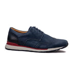 Retro navy blue wing point brogues