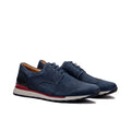 Retro navy blue wing point brogues