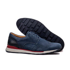 Retro navy blue wing point brogues